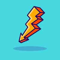 Free vector thunderbolt icon illustration