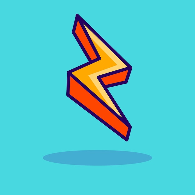 Free vector thunderbolt icon illustration