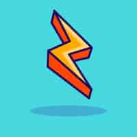 Free vector thunderbolt icon illustration