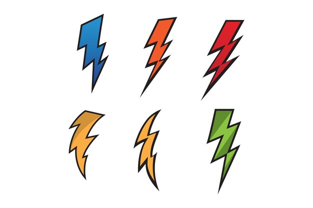 Thunderbolt logo and symbol set