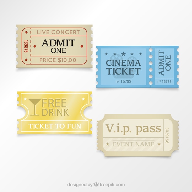 Free vector tickets collection