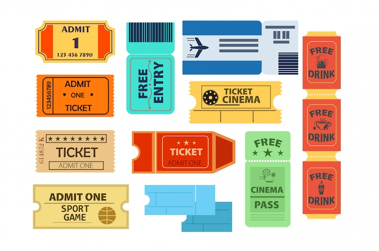 Free Vector tickets illustration set
