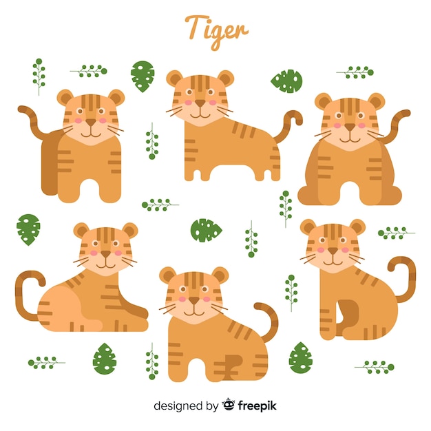 Free vector tiger collection