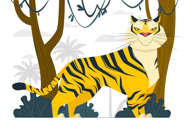 Иллюстрация концепции тигра