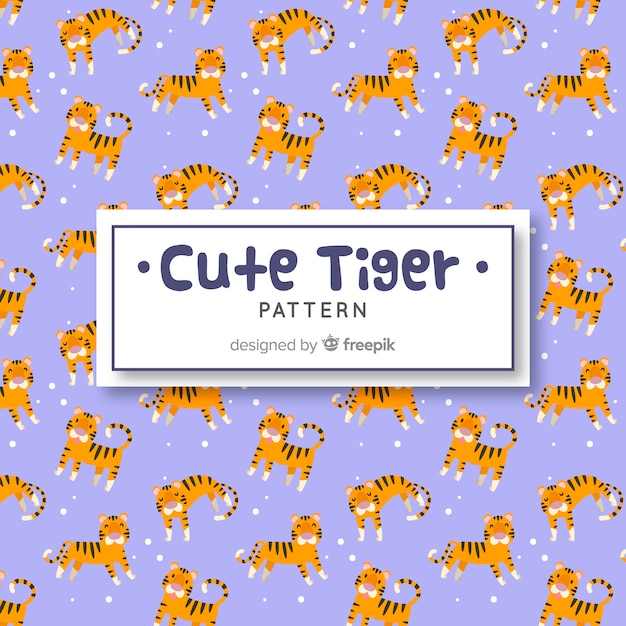 Tiger and dots pattern