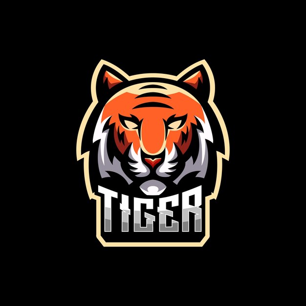 Tiger esport 마스코트 로고 desin 일러스트레이션
