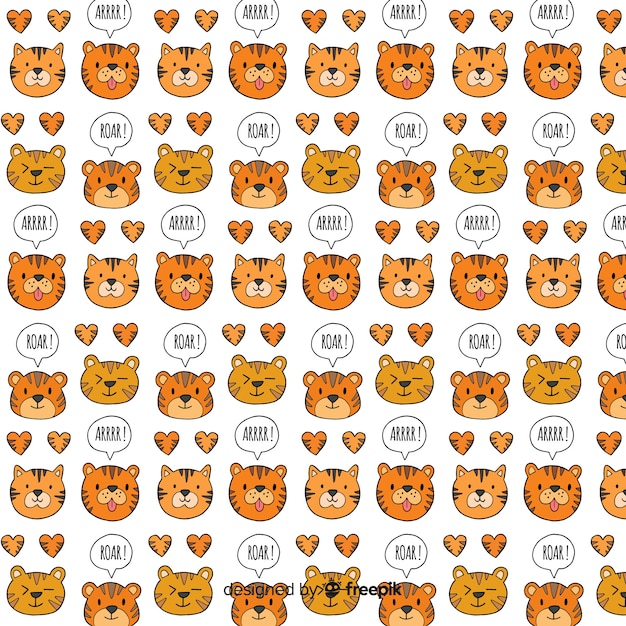 Free vector tiger face pattern