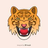 Бесплатное векторное изображение Лицо тигра