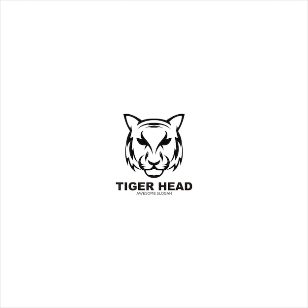 Free vector tiger head logo mascot e sport vector