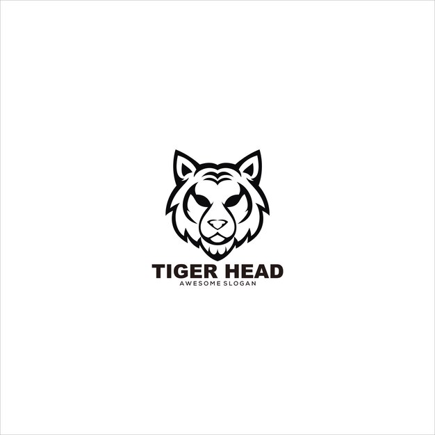 tiger head logo mascot e sport