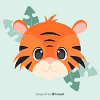 Free vector tiger head