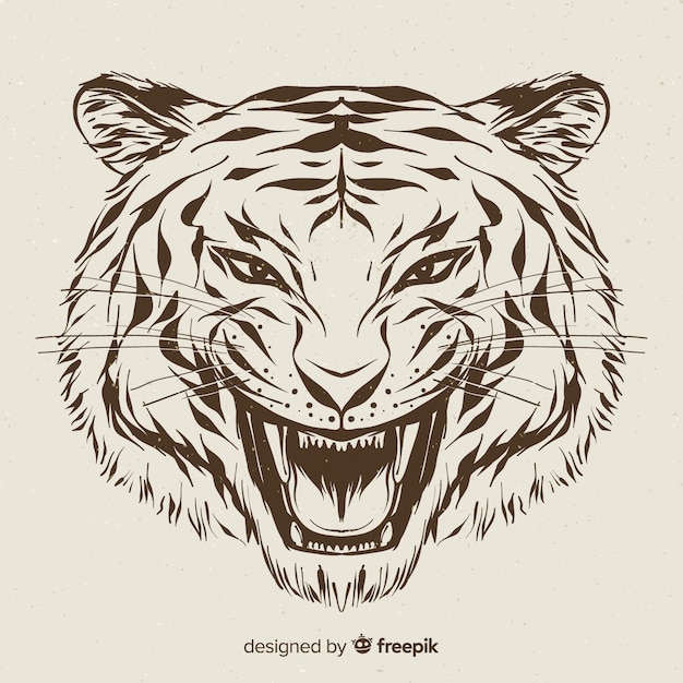 Free vector tiger head