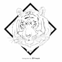 Free vector tiger head