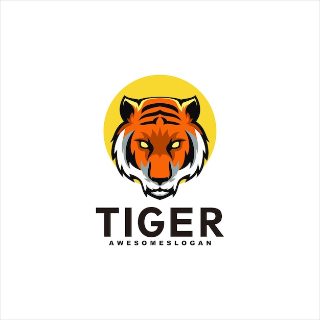tiger logo mascot vector simple design