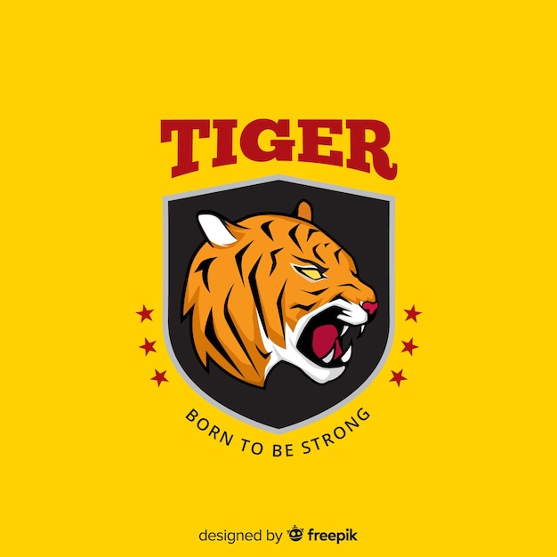 Vettore gratuito logo tiger