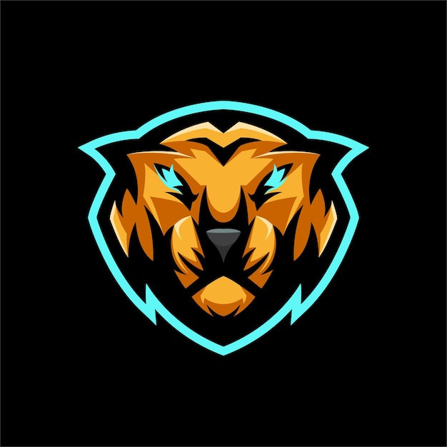 Vettore gratuito logo esport mascotte tigre