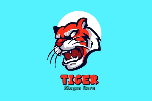 Vettore gratuito logo della mascotte della tigre