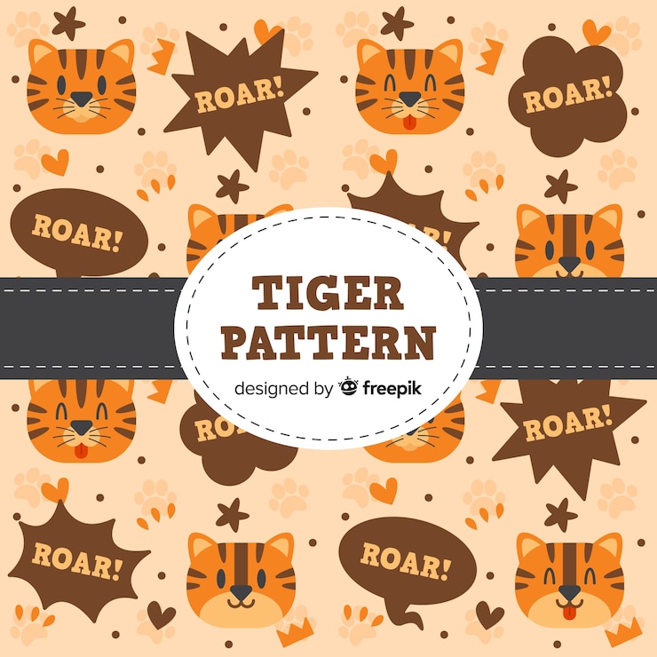 Free Vector tiger pattern