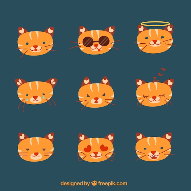 Free vector tiger sticker collection