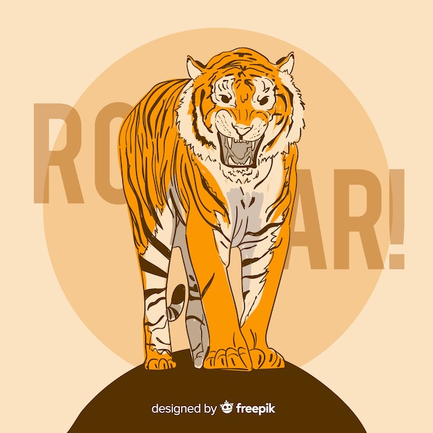 Free vector tiger