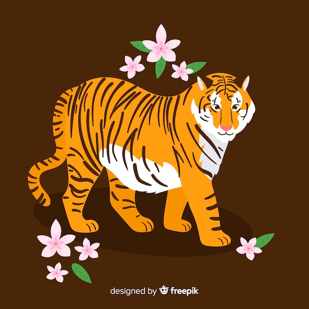 Бесплатное векторное изображение Тигр