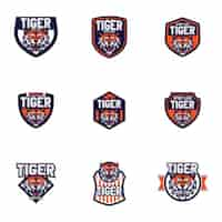 Free vector tigers logo templates design