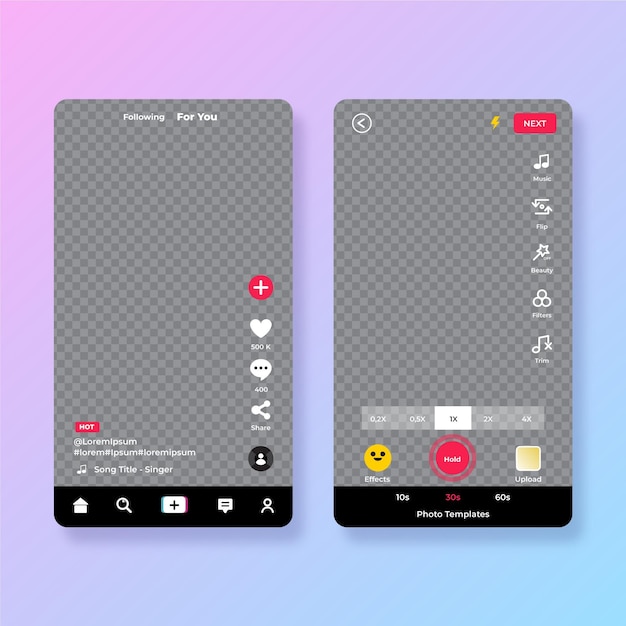 Tiktok interface concept