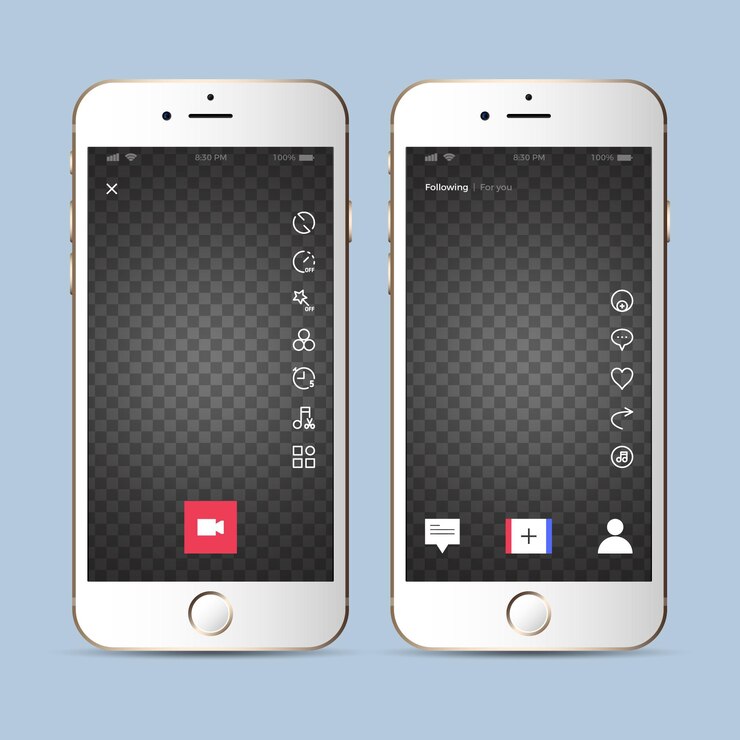 Free Vector tiktok interface concept