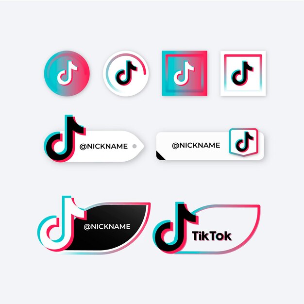 Коллекция логотипов Tiktok