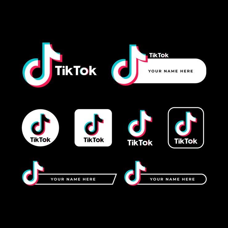 Бесплатный Вектор коллекция логотипов tiktok
