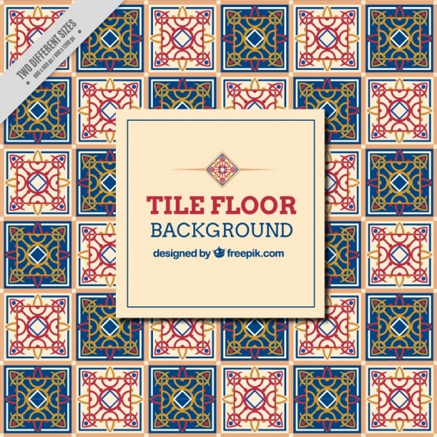 Free vector tile floor in warm colors