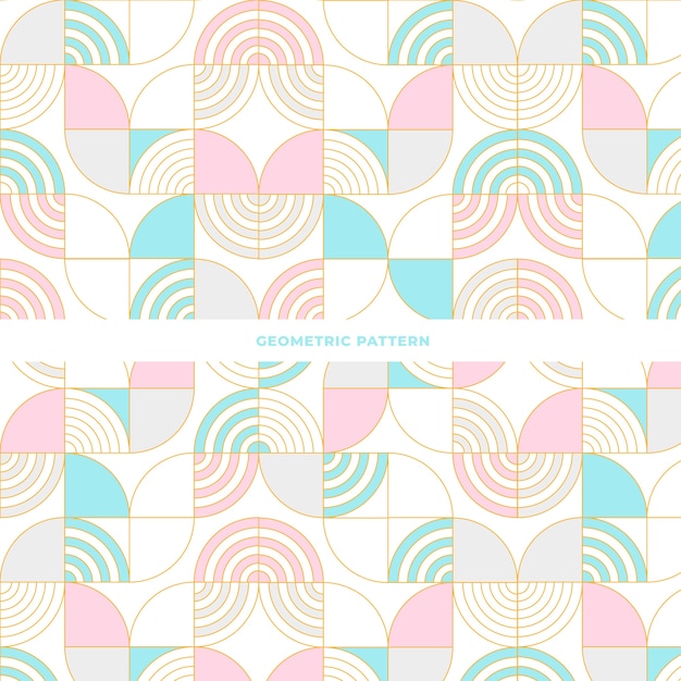 Free vector tile geometric abstract pattern design
