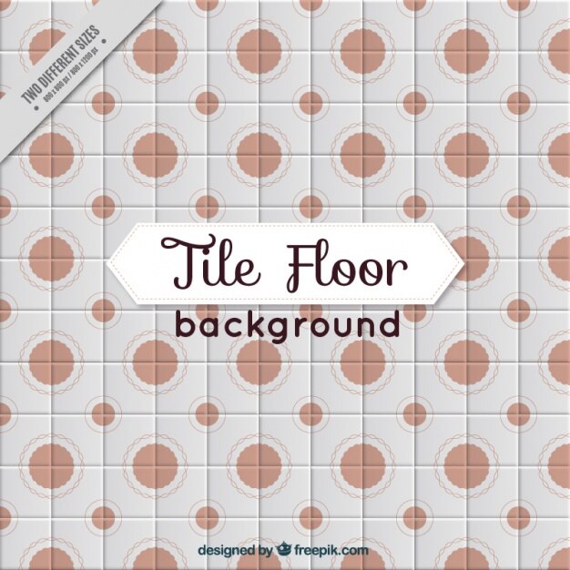 Free Vector tile with brown circles