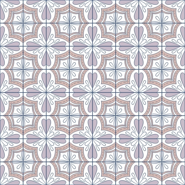 Free vector tiles pattern design