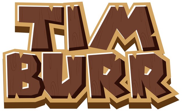 Free vector timburr logo text design