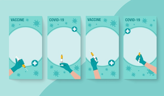 Time to Coronavirus vaccination concept. Public health promotion banner for coronavirus vaccination for web or documents