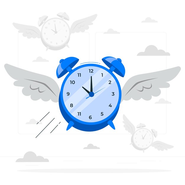 Time flies concept illustration