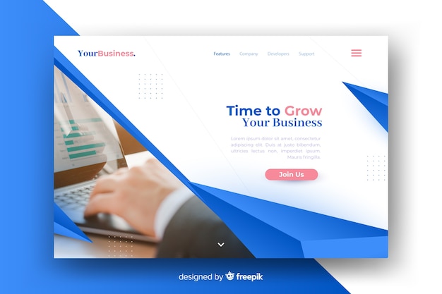 Time to grow business landing page