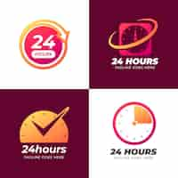 Free vector time logo template collection