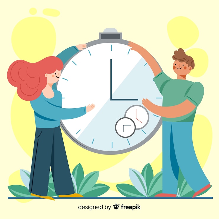 Free Vector time management concept illustration for landing page