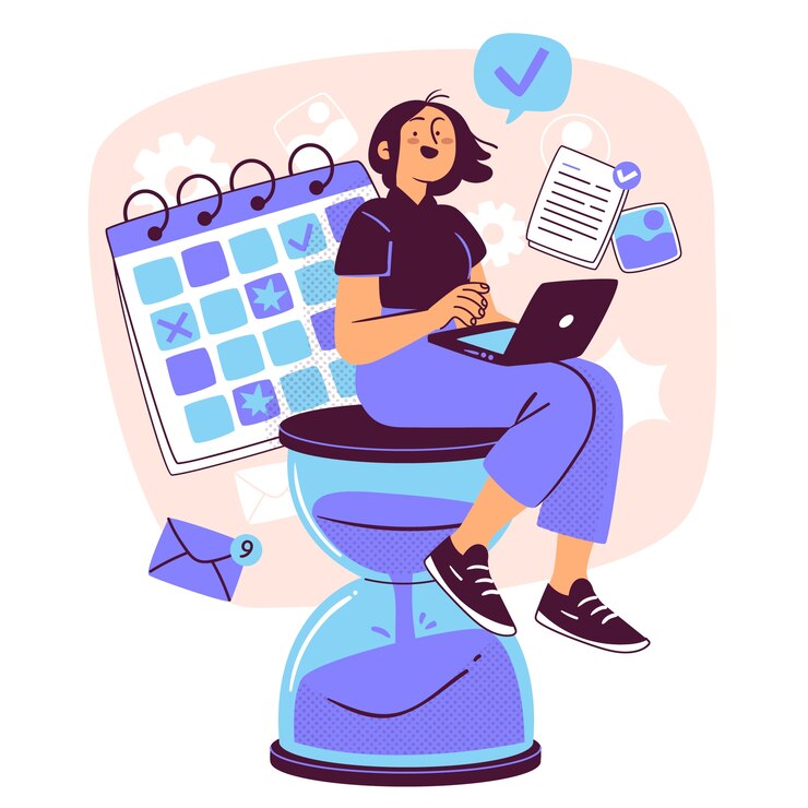 Free Vector time management concept illustration