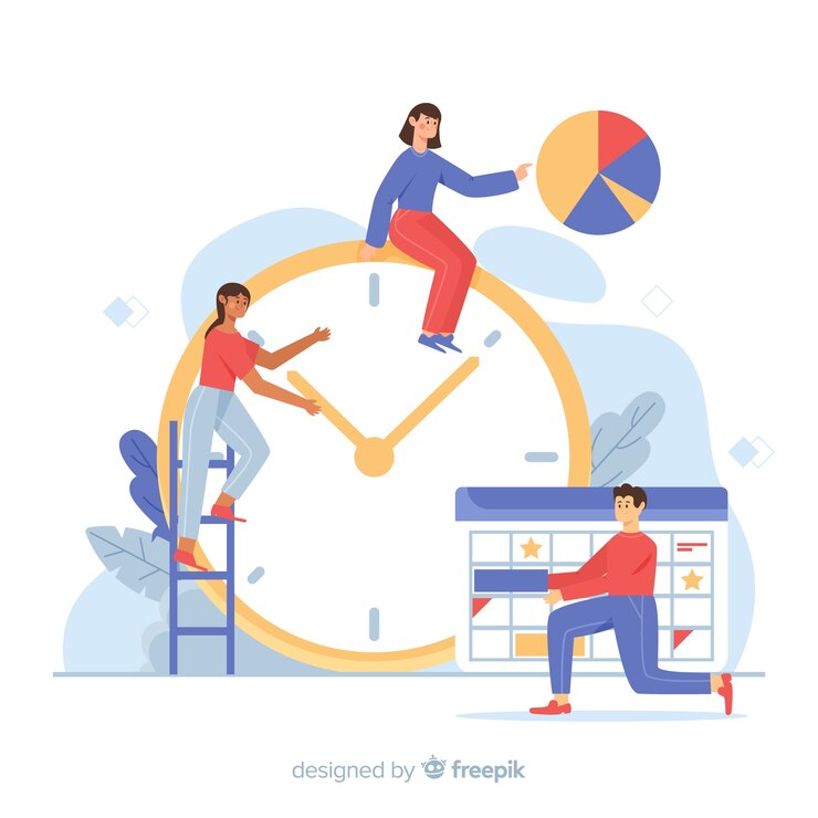Free Vector time management concept for landing page