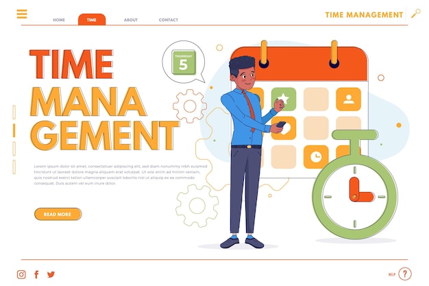 Time management landing page