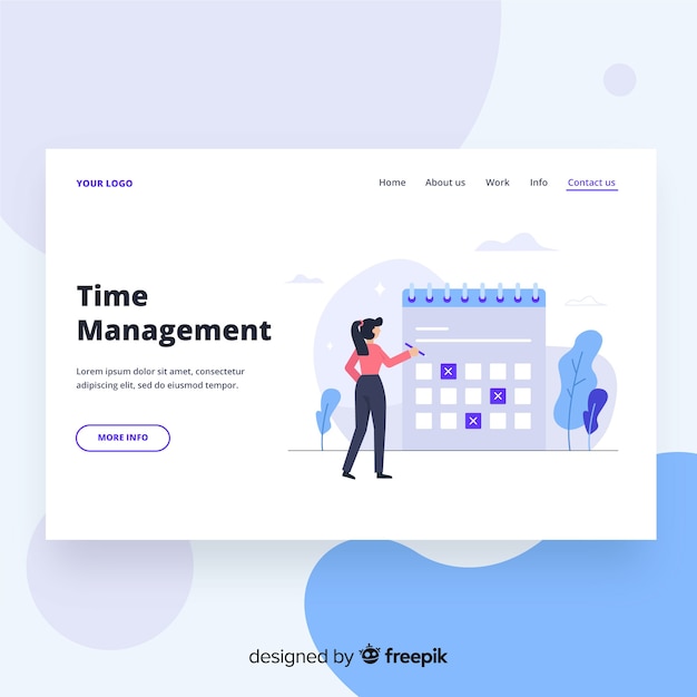 Time management landing page