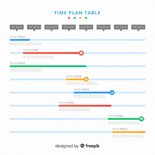 Free vector time plan table