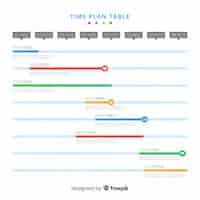 Free vector time plan table