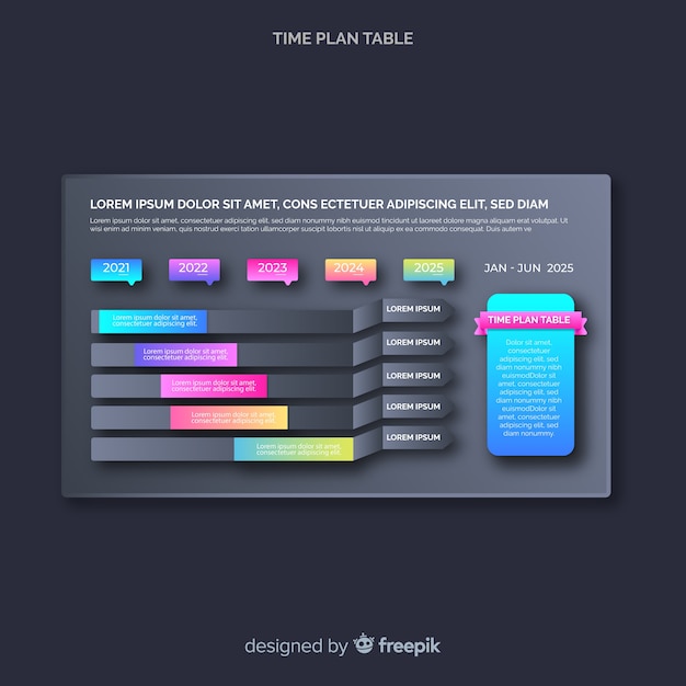 Free vector time plan table