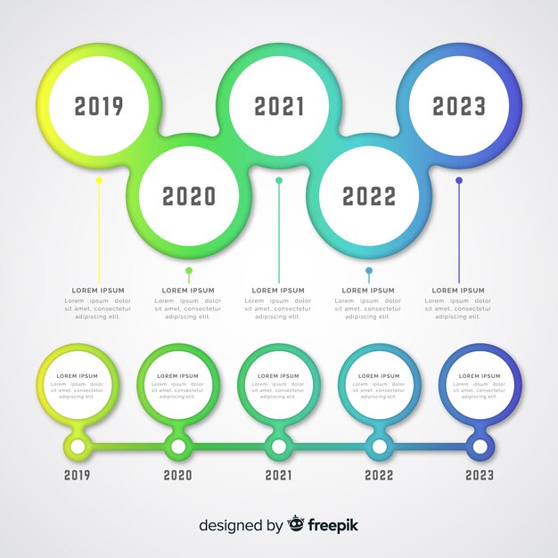 Timeline gradient professional infographic