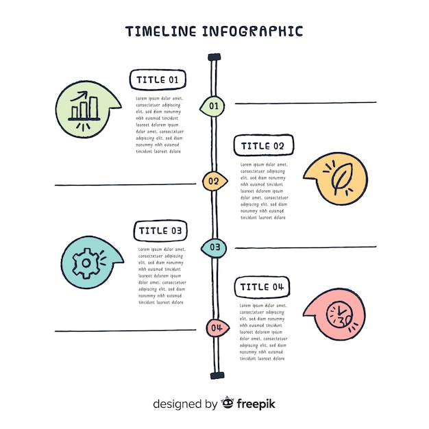 Timeline infographic design