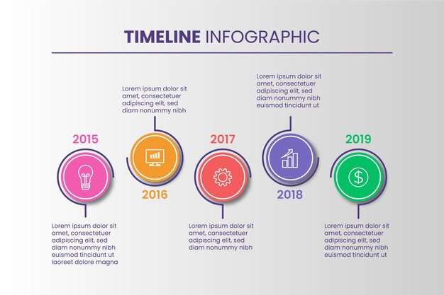 타임 라인 infographic 진화 개념